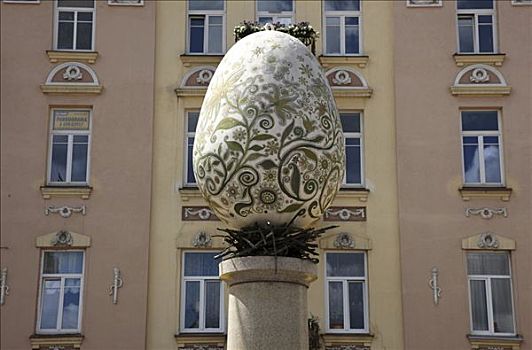 蛋,雕塑,街道,犹太区,维尔纽斯,立陶宛,波罗的海国家,东北方,欧洲