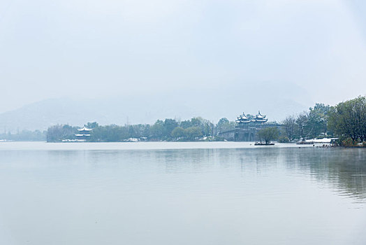 杭州湘湖雪景