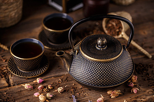 铁,茶壶,传统,杯子
