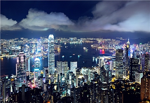香港,夜晚