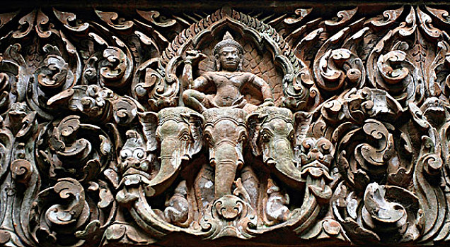 雕刻,庙宇,老挝