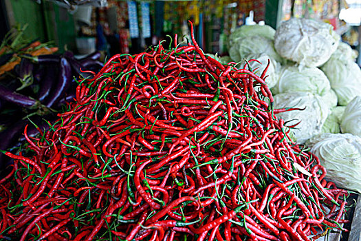 辣椒,椒,市场,印度尼西亚,亚洲
