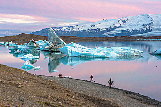 杰古沙龙湖,冰河,泻湖,东方,冰岛