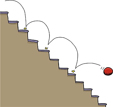 球,楼梯