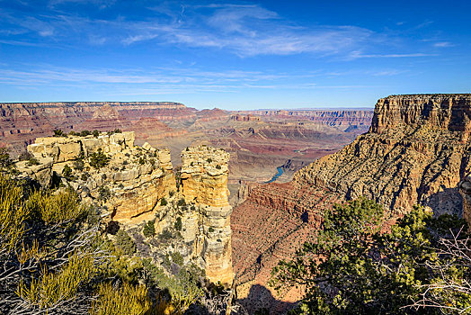 峡谷,风景,大峡谷,科罗拉多河,侵蚀,石头,南缘,大峡谷国家公园,亚利桑那,美国,北美