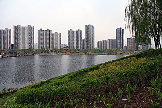 迁西,滦河,公园,河滩,建设,美化,建筑,风光,休闲,水景