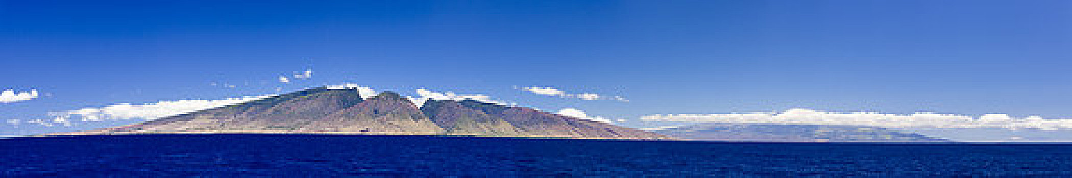 毛伊岛,全景,西部,山峦,莫洛基尼岛,顶峰,夏威夷大岛,罐,风景,远处,右边