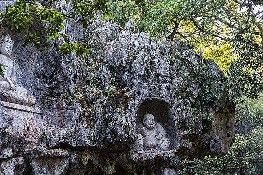 杭州灵隐寺石像