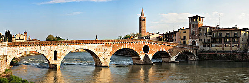 桥,维罗纳,威尼托,意大利,欧洲