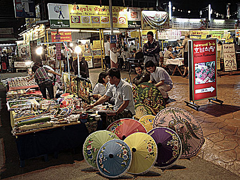 泰国,清迈,夜市,夜生活,购物,人