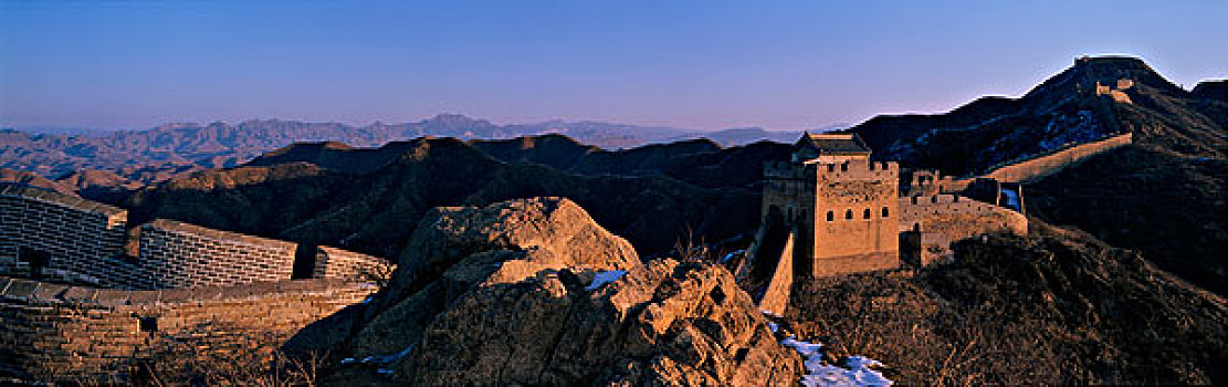 全景,长城,中国