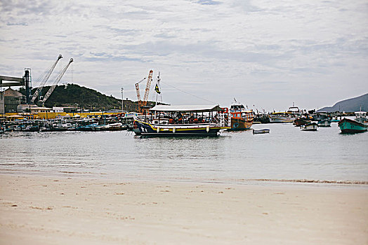 船,岸边,巴西,海滩