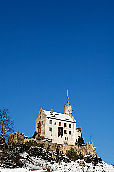 城堡,第一,备有证明文件的,重新设计,新哥德式,风格,上弗兰科尼亚,巴伐利亚,德国,欧洲