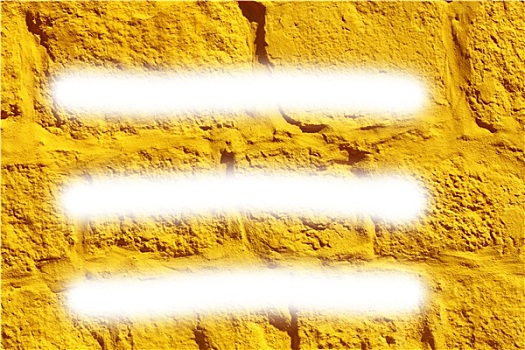 黄色,涂绘,混凝土墙,留白,白色,三个,条纹,背景