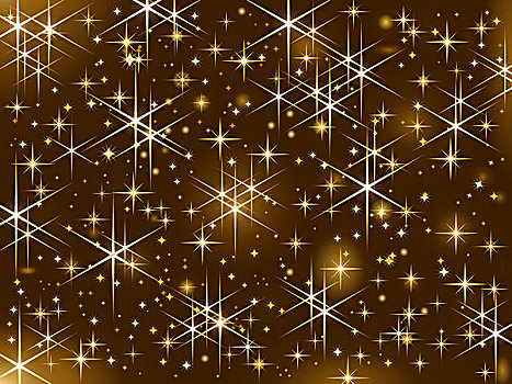 光泽,金色,星,圣诞节,闪耀,星空