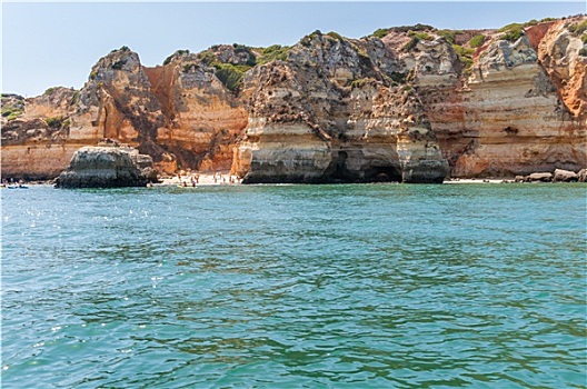 岩石构造,野外,海滩,葡萄牙