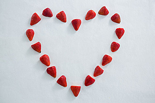红色,草莓,心形,白色背景,背景