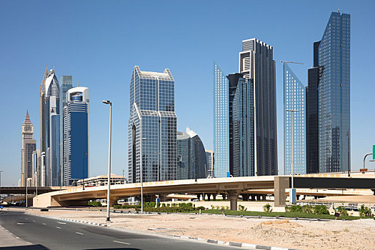 迪拜,商务,湾,天际线