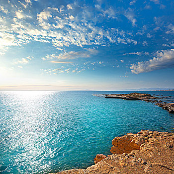 阿利坎特,地中海,蓝色海洋,西班牙