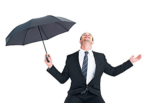 商务人士,遮蔽,黑色,伞,测试