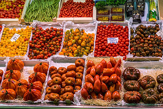 著名,市场,果蔬,巴塞罗那