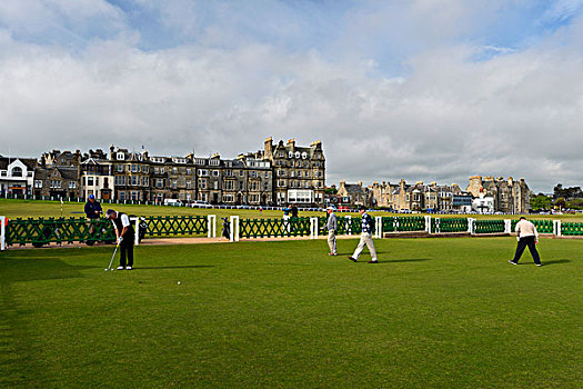 高尔夫球手,老,场地,著名,高尔夫球场,家,高尔夫,苏格兰,英国,欧洲