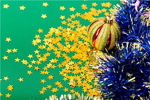 圣诞贺卡,星,圣诞装饰,绿色