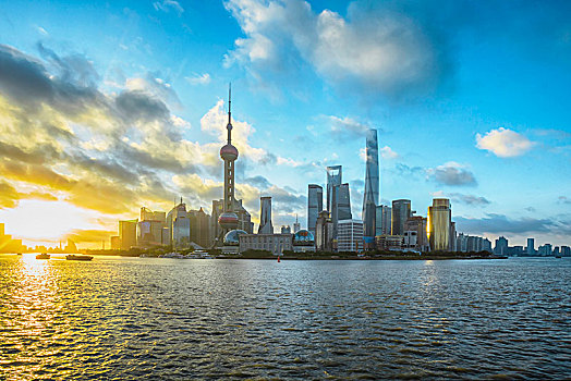 上海陆家嘴,外滩,东方明珠,汽车广告背景,浦东,中心大厦,环球金融中心