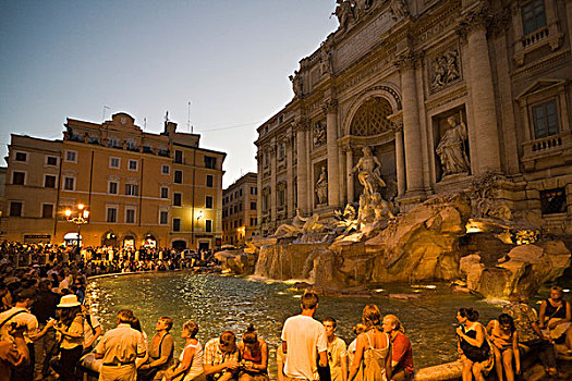 喷泉,罗马,拉齐奥,意大利,欧洲