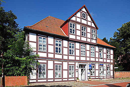 历史,半木结构房屋,下萨克森,德国,欧洲