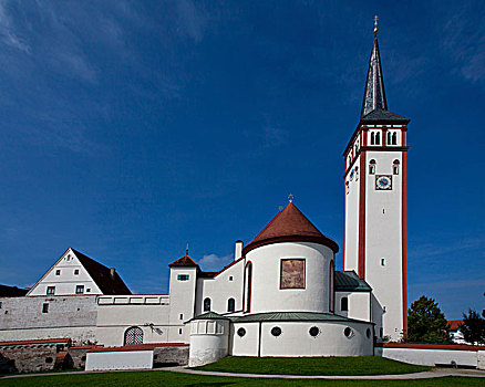 教堂,德国米德海姆,斯瓦比亚,地区,巴伐利亚,德国,欧洲
