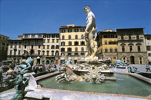 意大利,佛罗伦萨,市政广场,喷泉