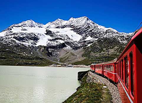 铁路,线条,世界遗产,湖,瑞士,欧洲