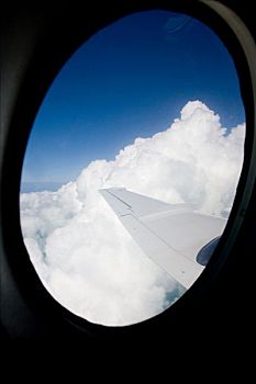 向外看,飞机,窗户