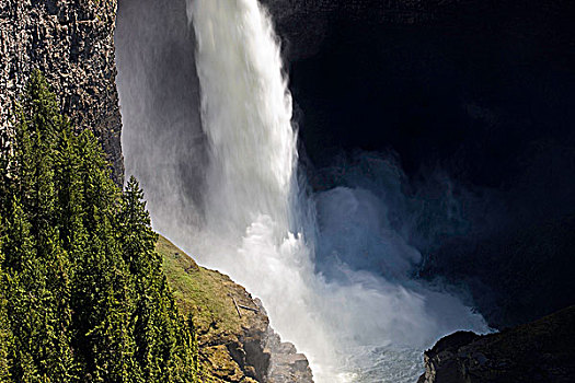 瀑布,公园,不列颠哥伦比亚省,加拿大