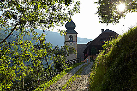教堂,山峦,卡林西亚,奥地利,欧洲