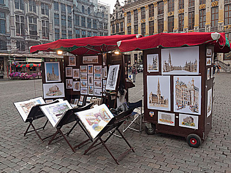 比利时布鲁塞尔广场绘画