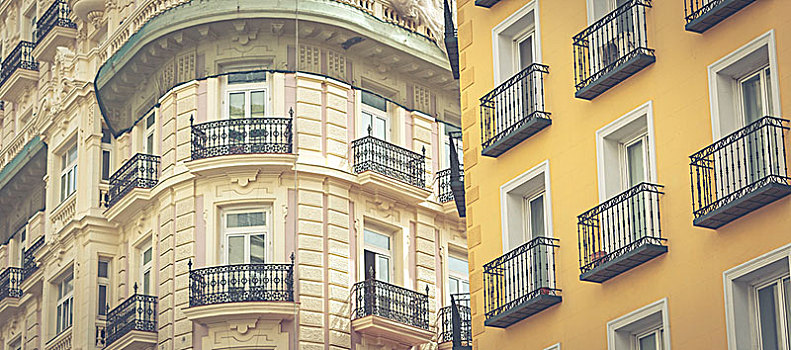 建筑外观,马德里,西班牙,城市,建筑,特写