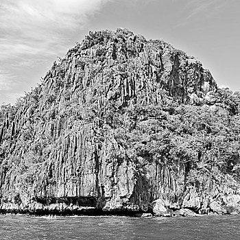 菲律宾,风景,悬崖,漂亮,天堂湾,热带,泻湖