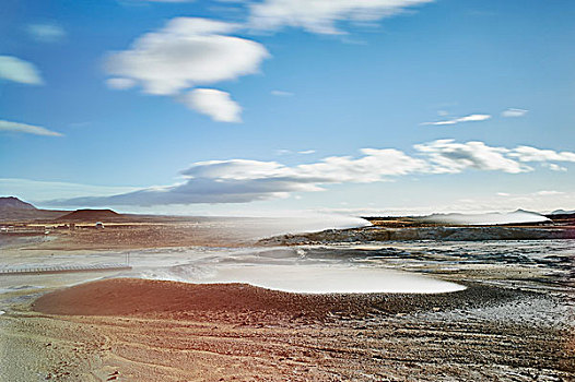 蒸汽,荒凉,地热,风景,纳玛斯克德,米湖,冰岛