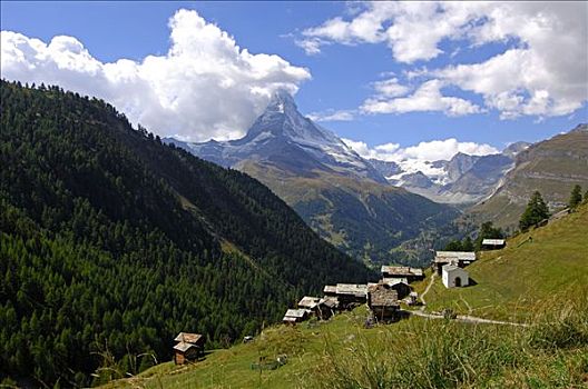 小村庄,马塔角,策马特峰,瓦莱,瑞士