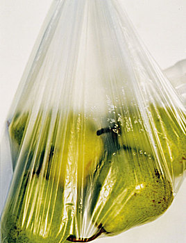 梨,塑料袋