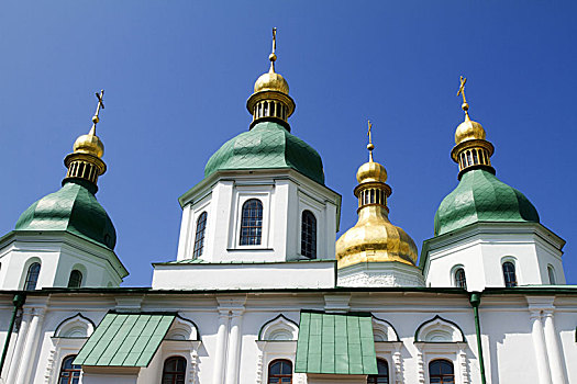 圣徒,教堂,基辅,东正教,绿色
