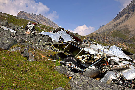 飞机,碰撞,残骸,夏天,阿拉斯加,图像