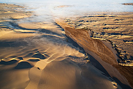 沙丘,河,纳米布沙漠,纳米比亚