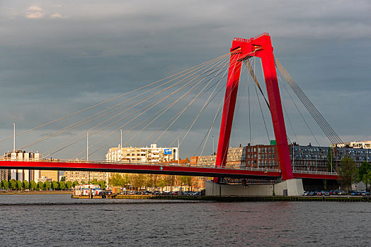 荷兰鹿特丹,willemsbrug,bridge红桥