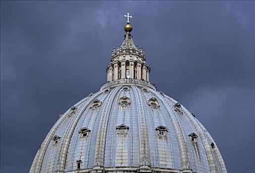穹顶,圣彼得大教堂,罗马,梵蒂冈城,欧洲
