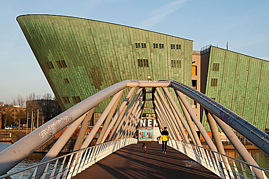 桥,科学,中心,国家科技中心,阿姆斯特丹,荷兰
