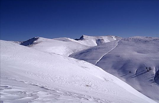 冬季风景,山脉,卡林西亚,奥地利,欧洲