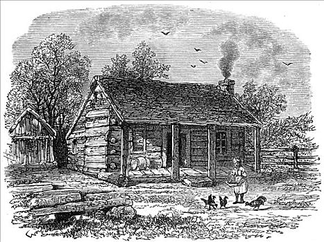 早,家,亚伯拉罕-林肯,印地安那,19世纪